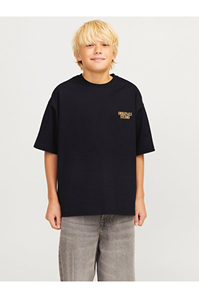 Jack & Jones تي شيرت بأكمام من JORROXBURY - SS Crew NEC JNR 12268929   أسود