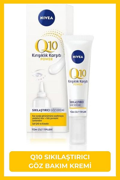 NIVEA Q10 Power Anti-Wrinkle and Firming Eye Cream 15ml, Crow's Feet Appearance, Anti Dark Circles