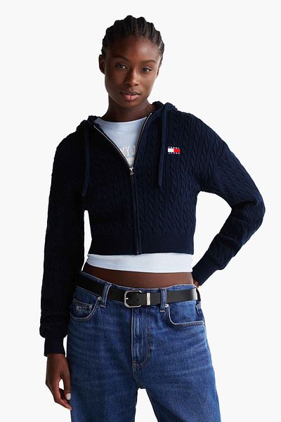 Tommy Hilfiger TJW Badge Cabl kapucnis kapucnis - Cardigan Extensible
