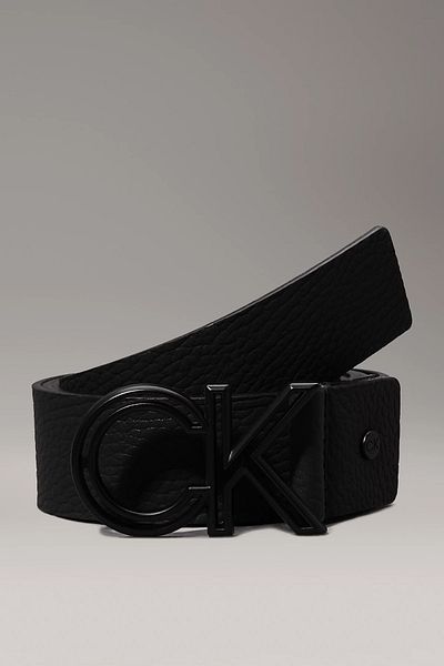 Calvin Klein حزام جلد رجالي - بشعار، K50K509201نموذج باكس