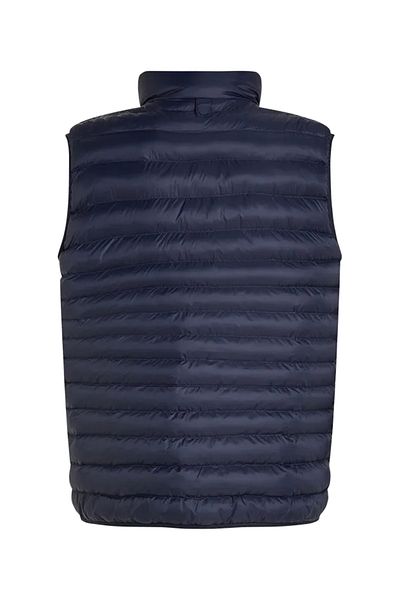 Calvin Klein Men's Stand Collar Solid Cut Zipper Closure Navy Blue Vest K10K 113470 -Chw