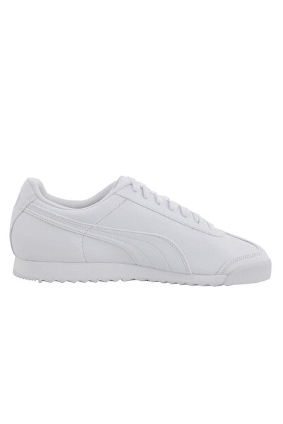 Puma Roma Basic353572 21 Ανδρικά λευκά γκρι καθημερινά αθλητικά παπούτσια