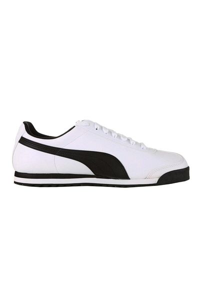 Puma Roma Basic353572 04 Ανδρικά άσπρα-μαύρα casual αθλητικά παπούτσια