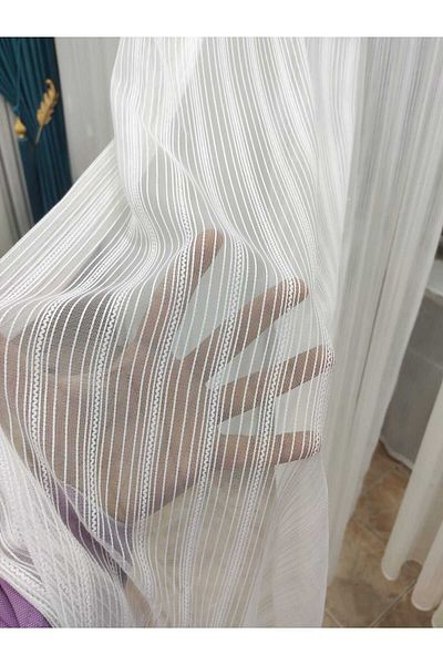 Mexess Glitter Zigzag Detailed Flowing Tulle - 1x3 Sik Pile