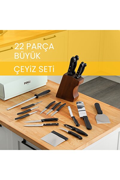 PİRGE Çeyizlik Bıçak Seti Büyük – 22 Parça - 35073