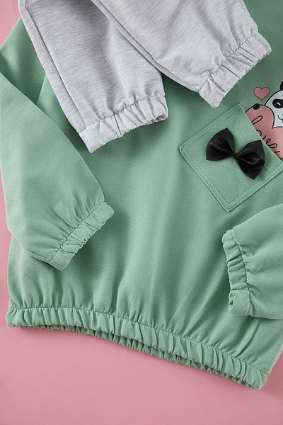 TRENDYOLKIDS Menta női gyermek állat kötött alsó-felső öltöny TKDAW25AU00025