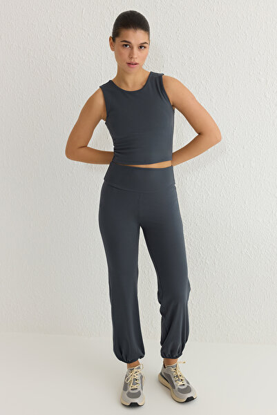 Trendyol Collection Antracitová kartáčovaná potápěčská standardní halenka Thmss25Bz00001