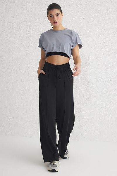 Trendyol Collection Schwarze Sportswear-Jogginghose aus Scuba-Stoff – THMSS25EA00001