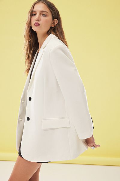 Trendyol Collection TWOAW24BC00107 Modell Weiße Blazerjacke
