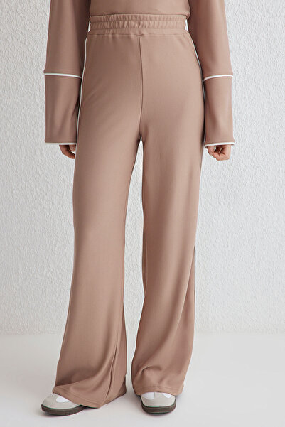 Trendyol Modest Mink Scuba Piping Detailed Knitted Bottom-Top Suit Tctss25Us00013