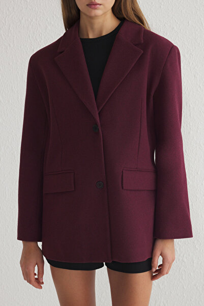 Trendyol Collection Soft Textured Burgundy Short Coat - Twoss25Kb00000