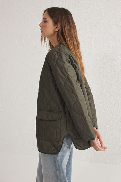 Trendyol Collection Khakifarbene, wasserabweisende, gesteppte Jacke TWOAW23MO00134