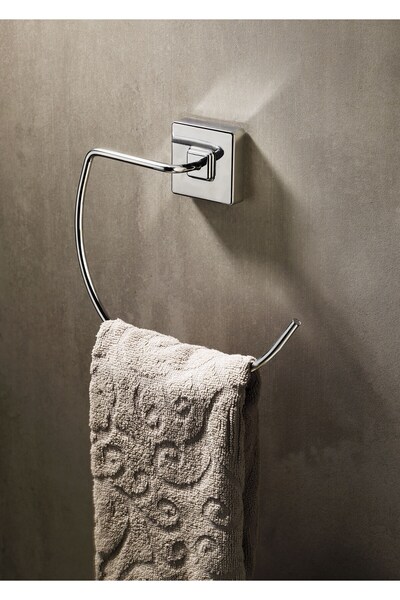 Sas Haus Krom Havlu Askılığı - Güçlü Yapışkanlı - Banyo Ve Mutfak Için Şık Ve...