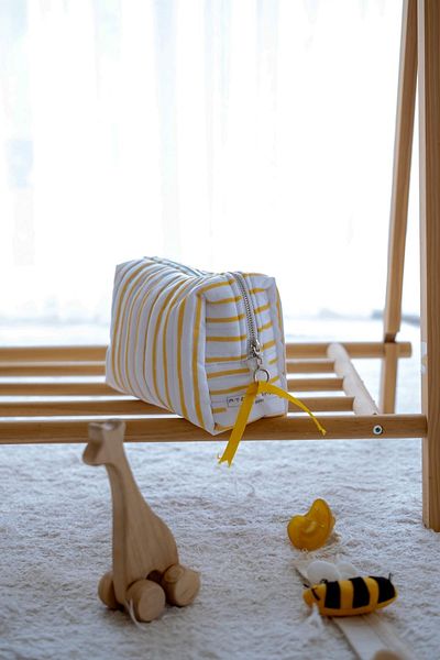 Atelier Babbi Yellow Striped Large Care Bag