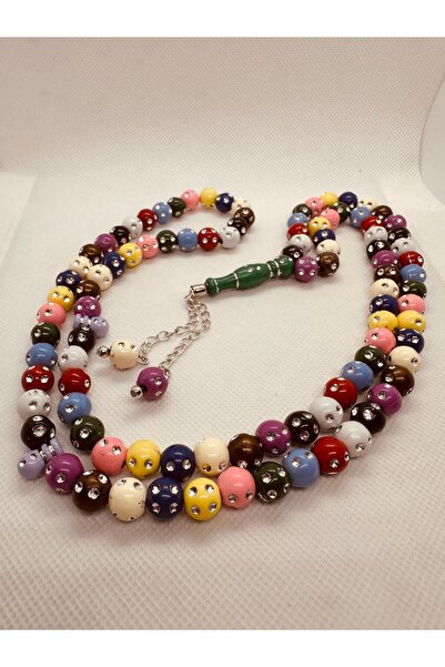 grs oyuncak مسبحة صلاة 10 ملم - لون قوس قزح، ولاعة بلاستيكية، 99 قطعة