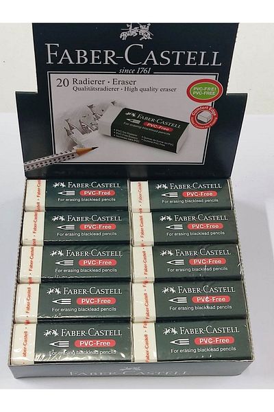 Faber Castell Eraser-faber-castell Large Size White Eraser-5 Pieces