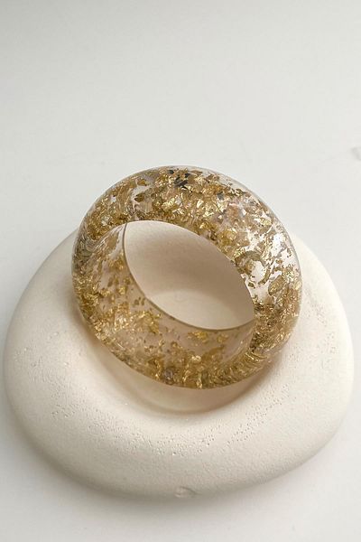 Modex Yellow Gilt Detailed Handcuff Bracelet (6.5cm)