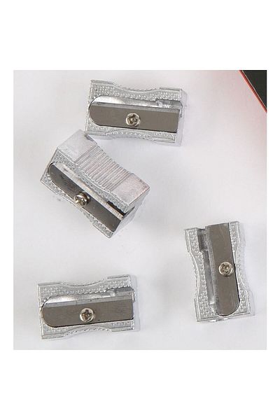 TRİX Metal Pencil Sharpener 2 Pieces Metal Pen Shaving
