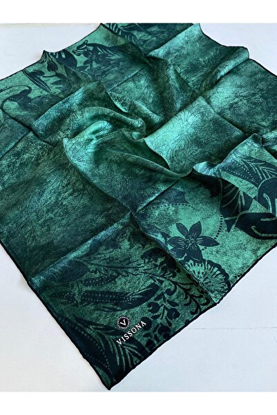 Vissona Eșarfă de mătase Tivil 8408 - 0035 Verde Model mixt 42525