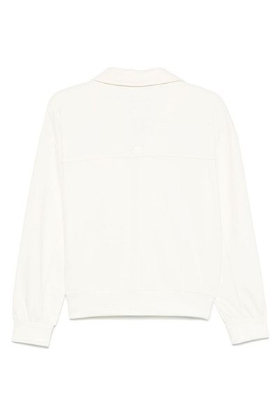 Liu Jo White Regular Fit Sweatshirt - Notch Collar, Pocket Detail, Button Closure Ta5012Fs002-10105