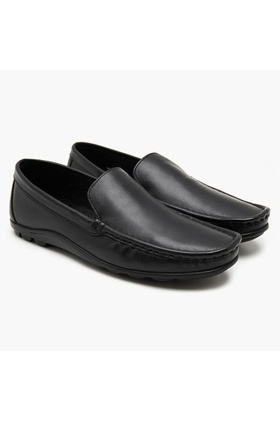Desa Ανδρικό δερμάτινο loafer Costner Black