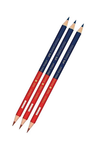 Faber Castell faber castel Mavi Kırmızı Çift Taraflı Kalem Kopya 3 Adet