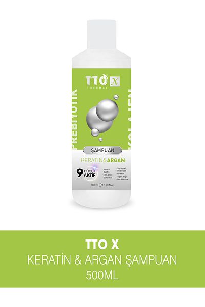 TTO Keratin and Argan Extract - Collagen and Prebiotic Hair Shampoo