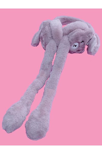 Gökbin Winter Plush Pumping Moving Sound Rabbit Earmuffs Gift Beanie Hat 1Pc