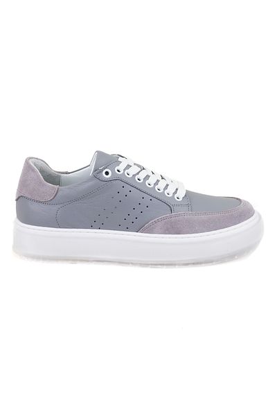 Desa Women's Gray Leather Sports Shoes