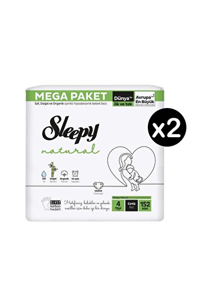 Sleepy Natural 4 Numara Maxi 304'lü Bebek Bezi