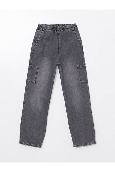 LC Waikiki Pantaloni cargo pentru fete cu talie elastică - W4M508Z4