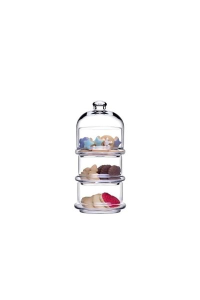 Paşabahçe 96815 Villa Patisserie Large Size 3 Layer Glass Cookie Holder