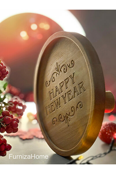 Furniza Home Wooden Leg Decorative Presentation Plate Stand Christmas Gift Presentation Serving Plate Presentation Riser