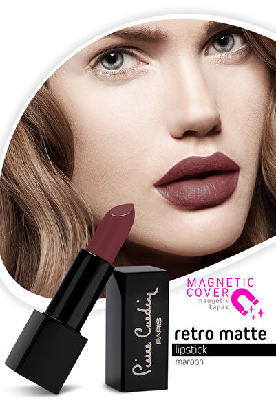 Pierre Cardin Retro Matte Lipstick - Maroon - 157