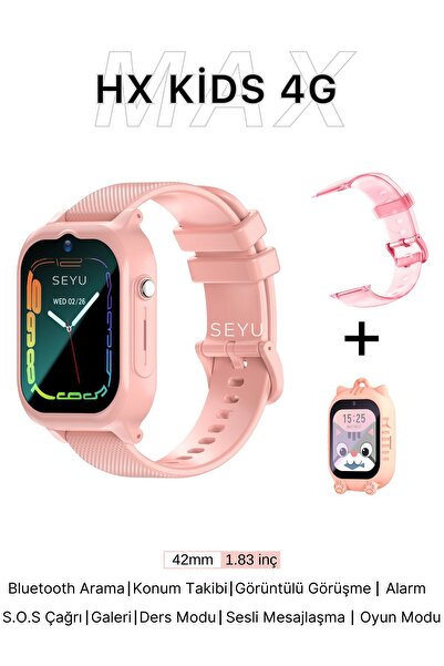 HX Kids 4G Max Sim Kartlı Harvox Akıllı Çocuk Saati Gps Konum Takibi Arama Konuşma 4G Destekli