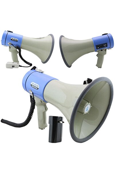 bossandmuse Dijital Büyük Boy Megafon Mikrofonlu Model Ses Kaydedici Tekrarla...