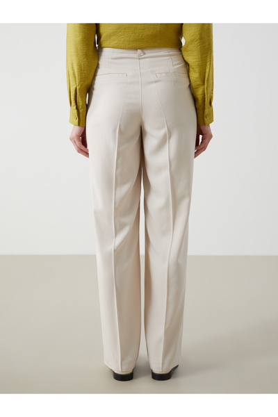 LC Waikiki Women's Linen Blended Pants with Elastic Waist