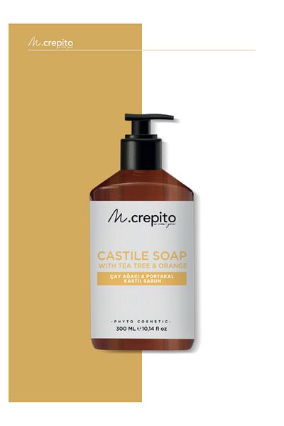 Mcrepito Tea Tree and Orange Soap - 100% Natural, 300 ml