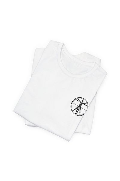 IVART Vitruvian Man- Leonardo Da Vinci Pattern - Unisex 100% βαμβακερό μπλουζάκι με κοντό μανίκι