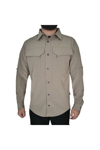 Wolftrap Tactical Ανδρικό μακρυμάνικο πουκάμισο τακτικής με 4 τσέπες σε χρώμα άμμου