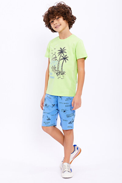 Rolypoly Boy's Green Bermuda Suit