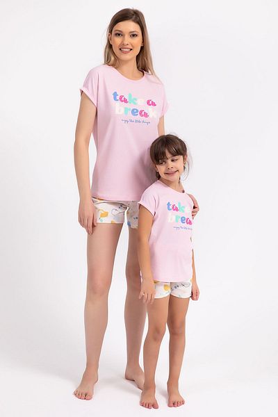 Rolypoly Take A Break Light Pink Girls' Shorts Set
