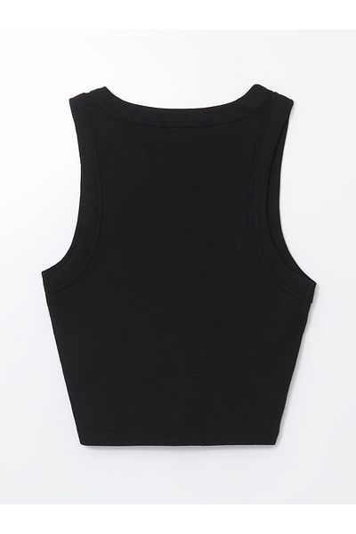 LC Waikiki Crew Neck Los Angeles Embroidered Crop Women's Tank Top