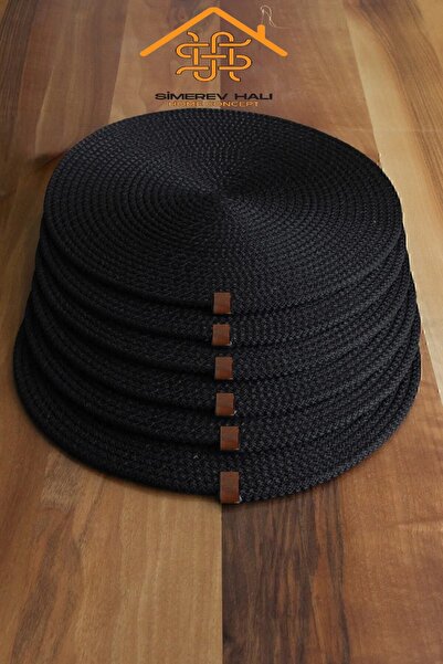 SİMEREV HALI HOME CONSEPT Supla 6 Parça Amerikan Servis 32 cm Çapında Doğal j...