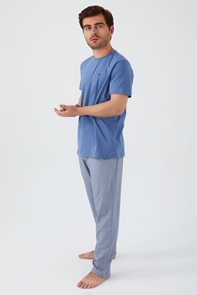 Arnetta Чоловічий піжамний комплект з довгими рукавами - Harmony Океанський синій