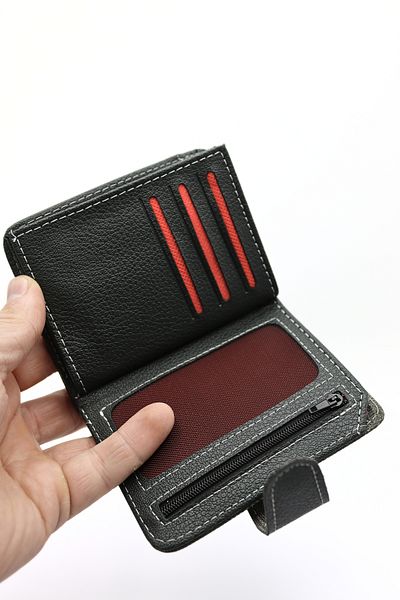 GUZZYLife Durable Faux Leather Vegan Leather Stand up Large Size Luxury Sport Wallet with Snap Fastener