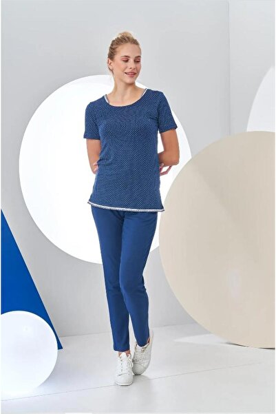 PJS 24200 Costum de pijama cu jumătate de mânecă pentru femei