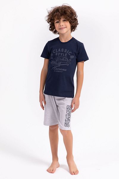Rolypoly Κλασικό στυλ Navy Blue Boy's βερμούδα κοστούμι