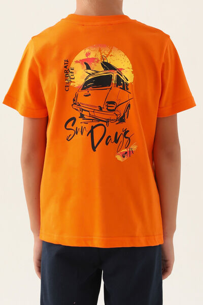 Arnetta Boy's Orange Bermuda Set