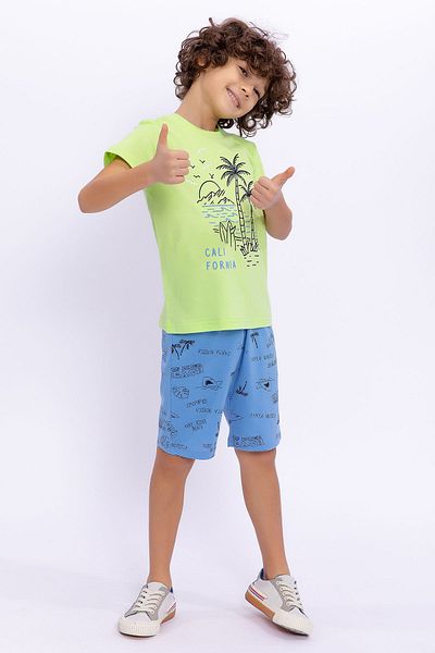 Rolypoly California Lime Boy Bermuda Suit